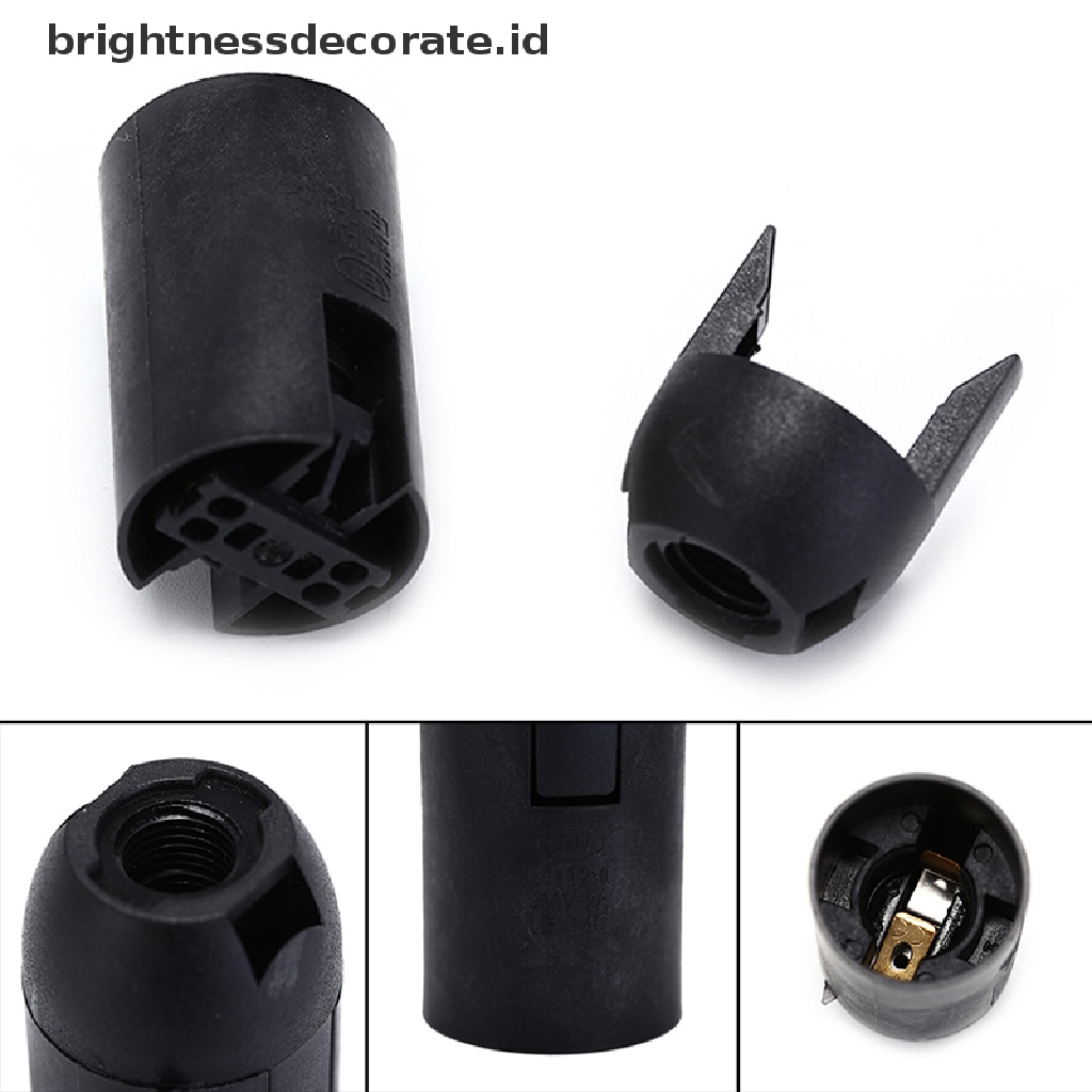 (Birth) Fitting Lampu Bohlam Led E14 Bahan Plastik Warna Hitam Putih