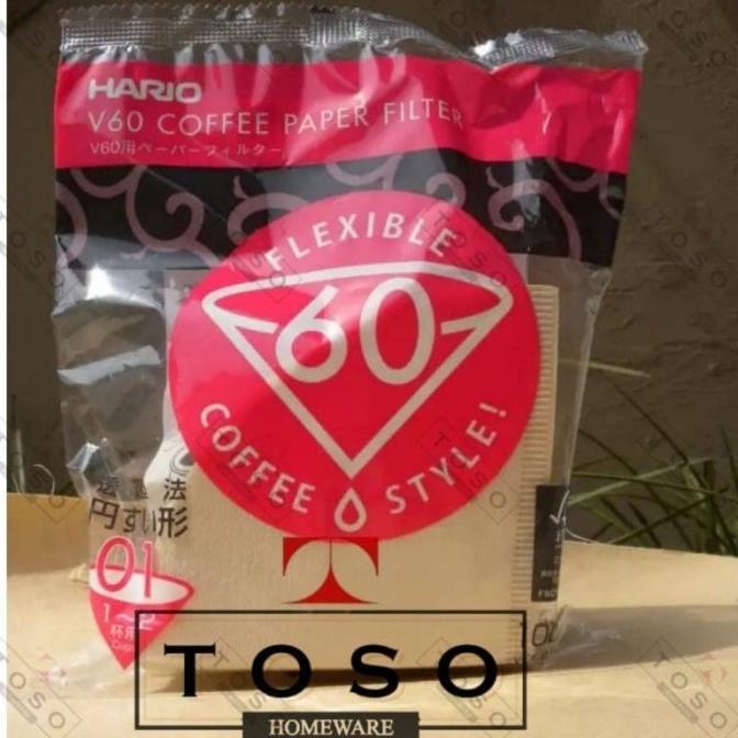 

[ COD ] V60 Coffee Paper Filter Hario BROWN Kertas Saringan Kopi VCF-01-100M PRODUK TERBATAS Kode 301