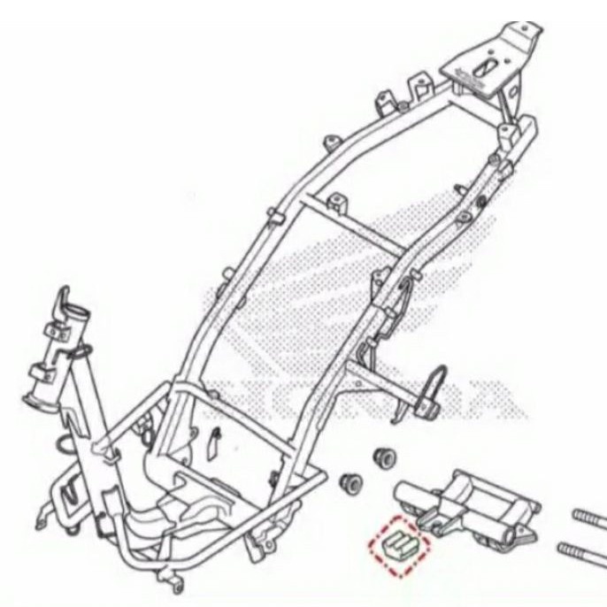 Karet Link Engine Mounting Beat FI ECO Scoopy ESP R12 Vario 125/150 LED Asli AHM 50352K59A10