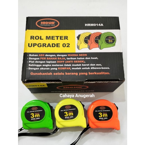 Meteran Hioshi Stabilo 3m 5m 7 1/2m / Meteran / Meteran Rol