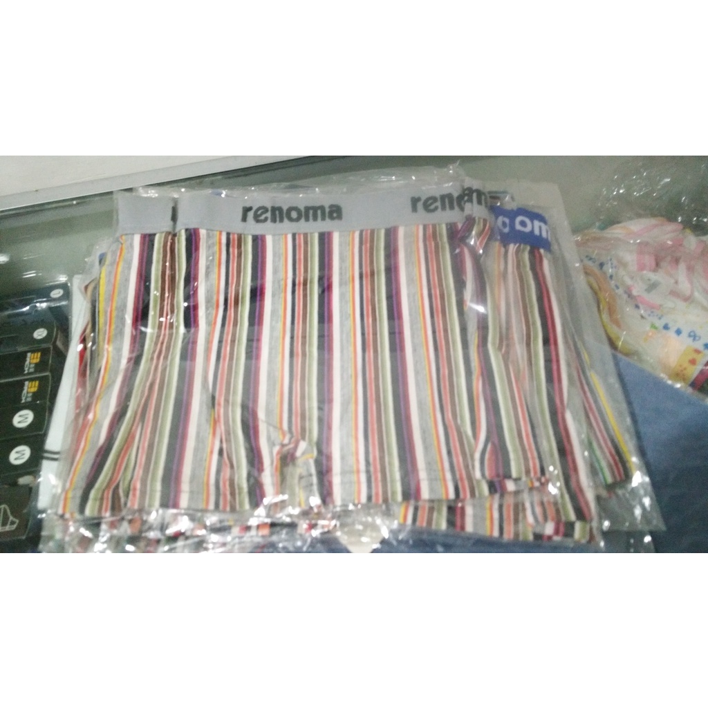 CELANA PENDEK PRIA WANITA MOTIF GARIS