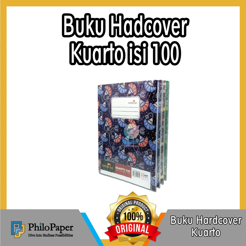 

ATK ~ Buku Hardcover Kuarto isi 100 / Hard cover Ukuran Buku Tulis / Buku Catatan Kover Keras