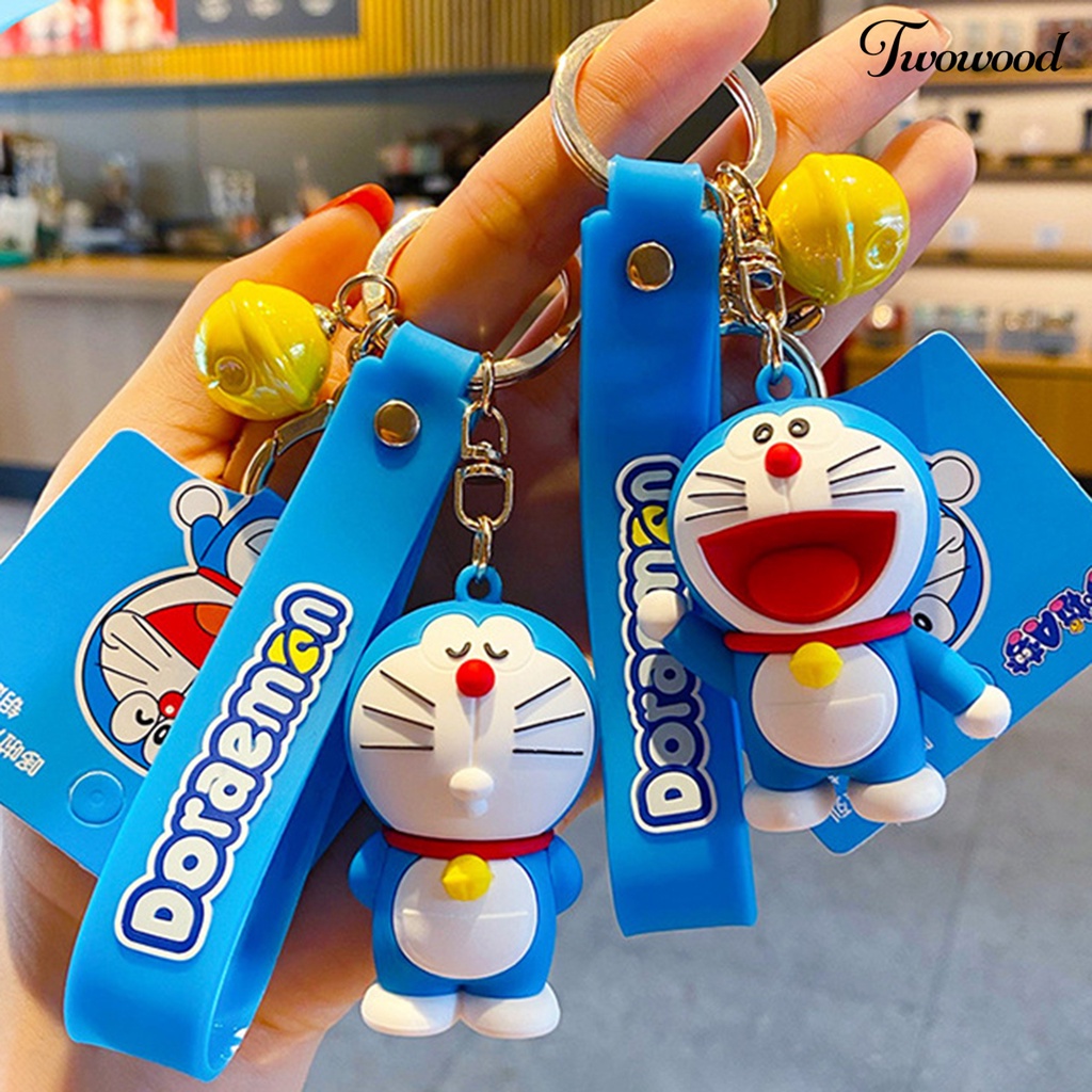 Twowood Gantungan Kunci Mobil / Tas Desain Karakter Kartun Doraemon 3D