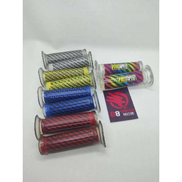 Handgrip Karbon Warna Variasi dan Grip Protaper Pelangi Universal Semua Motor Bisa