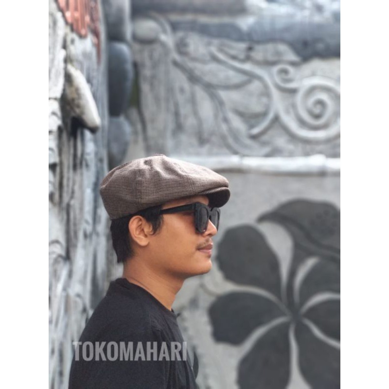 Newsboy cap / Baker hat / topi jamur / topi sutradara / flat cap / topi seniman
