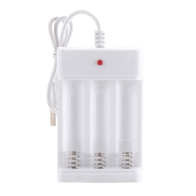 DA33 - Charger Baterai USB / Powerbank 3 Slot AA/AAA Ni-MH