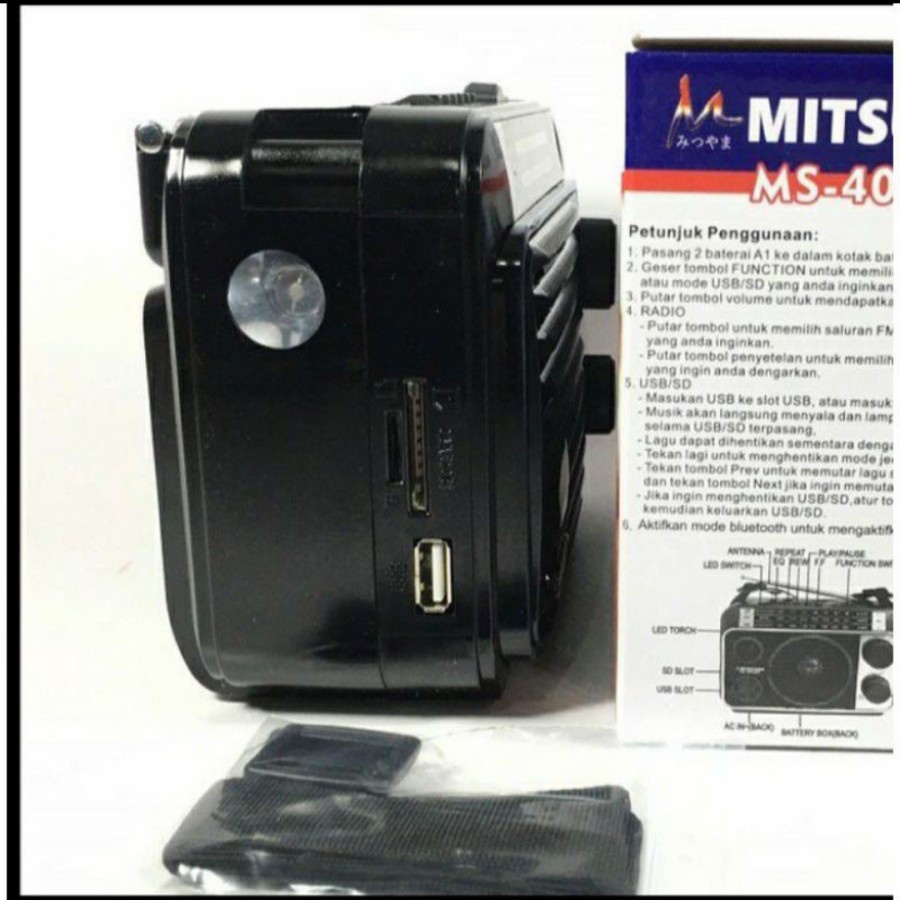 COD Radio BLUEOOTH Mitsuyama MS-4044 AM/FM/SW 3BAND RADIO Portable