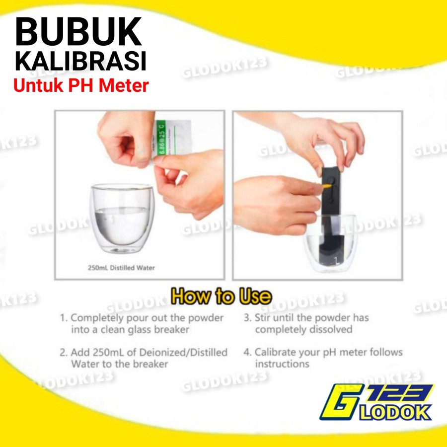 Bubuk Kalibrasi PH Meter Serbuk Kalibrasi Asam Basa Buffer Powder