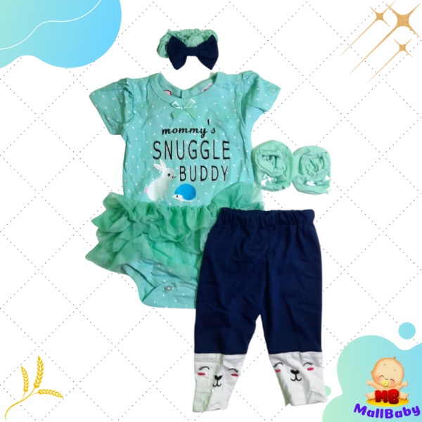 Baju Anak Bayi Perempuan 0 3 6 9 Bulan Setelan JumperBayi Lucu Mom's Snuggle Buddy