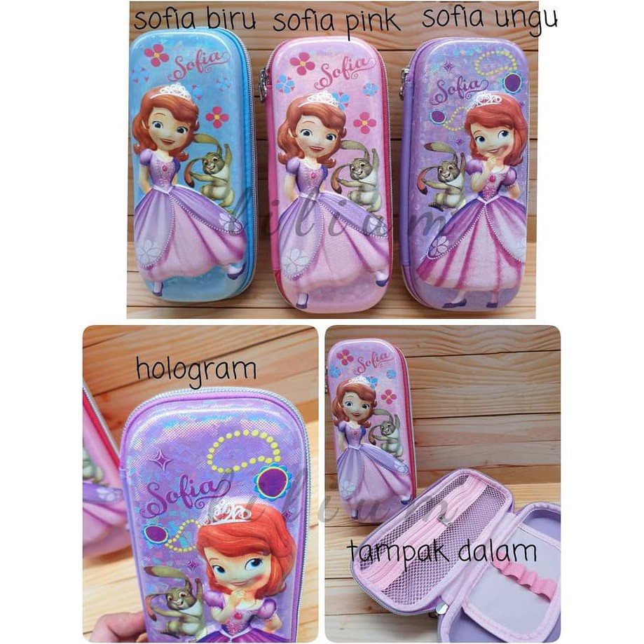 

Kotak Pensil 3D hardcase Princess Sofia Mickey Hello Kitty Avenger