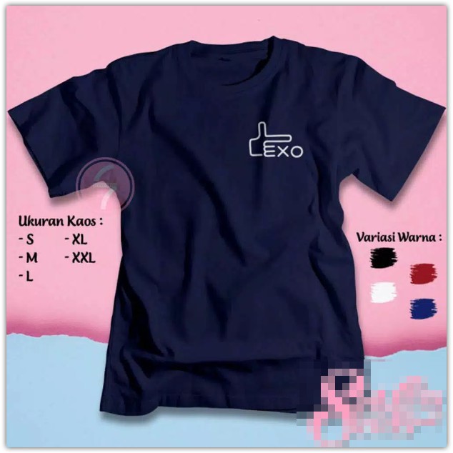 KAOS EXO L / Baju Korea Musik KPOP logo dada / Tshirt Distro Korean Style Premium Eksklusif