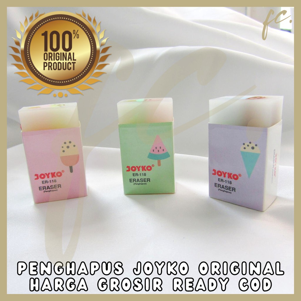 

Penghapus JOYKO ORIGINAL ER-118 / Eraser / Stik Es Krim / Buah Pastel Lilac Tosca Grosir Ready COD