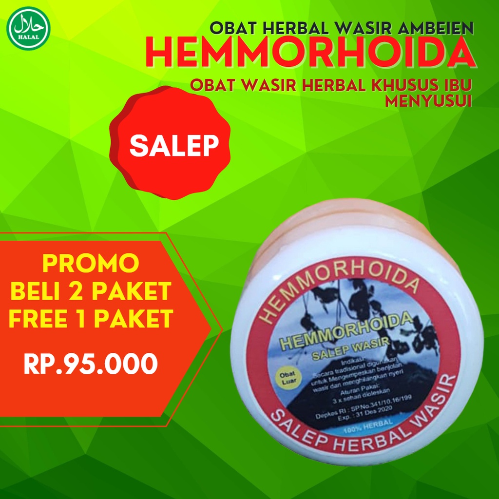 

Hemmorhoida Obat Salep Herbal Wasir Ambeyen Ambeien Berdarah Darah Radang Original Asli Ampuh