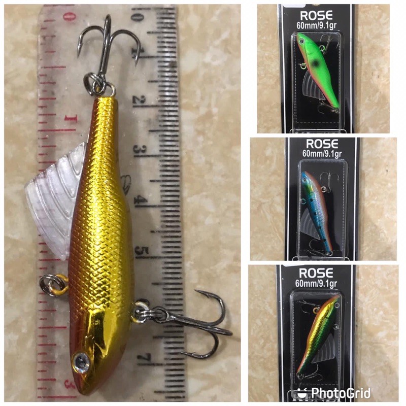 Umpan mancing minnow lure casting 9gr panjang 6cm Kenzi Rose
