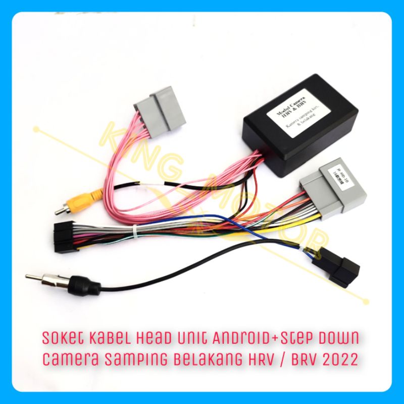 Soket Kabel HU Android+Step Down Kamera Samping Belakang HRV BRV 2022