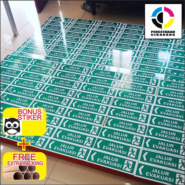 Promo Sticker Jalur Evakuasi - Exit 30cm x 10cm Sticker Relfective Elegan