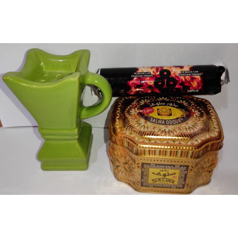 PAKET BUHUR BAKHOR BUKHUR SALWA TEMPAT BAKARAN BUKHUR PLUS ARANG MAGIC