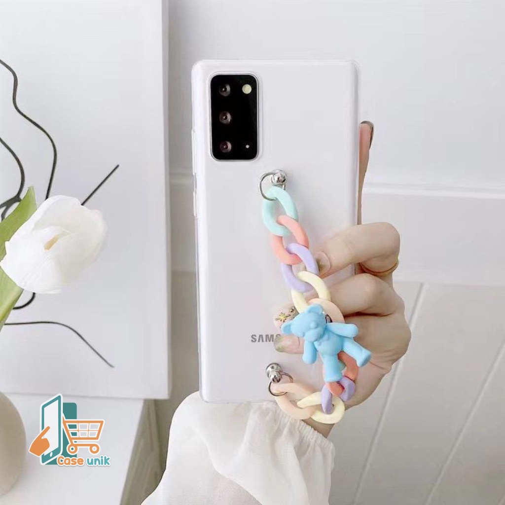 PAKET GELANG TALI RANTAI BAUT SLINGCASE SLING RANTAI BERUANG RAINBOW LANYARD UNIVERSAL CANDY KOPER CHOICE DOVE CS3611