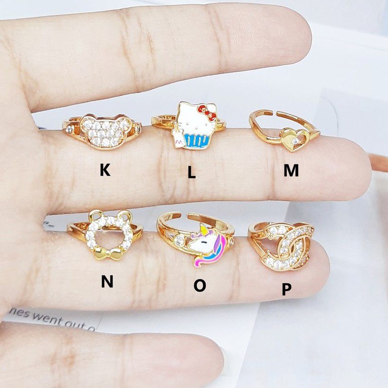 Cincin Anak Xuping Premium Kuda Poni Strawberry CupCake Kitty Lucu Lapis Emas - BR573