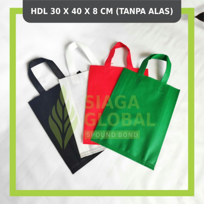 

[Lusinan] Goodiebag Spunbond 30 x 40 x 8 cm Tas Belanja Furing 75 gram Non Woven (isi 12 pcs)