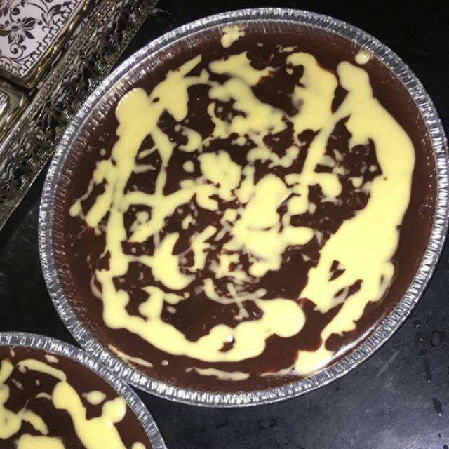 

Puding coklat vla vanila Makassar