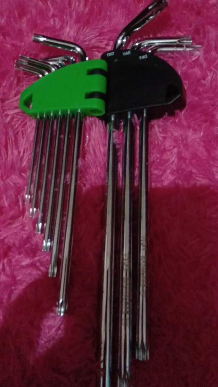 Tekiro Kunci L Bintang Panjang Tanpa Lubang 9 Pcs Torx Set 9 Pcs Termurah Berkualitas