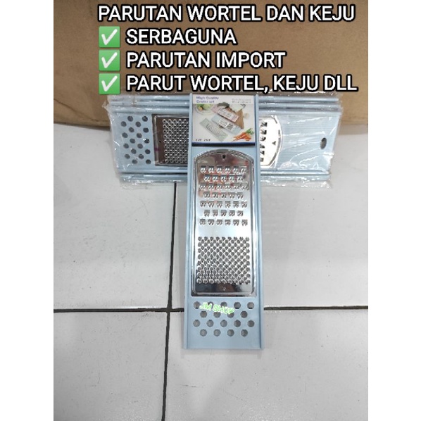 PARUTAN STAINLESS STEEL WORTEL DAN KEJU 28CM IMPORT