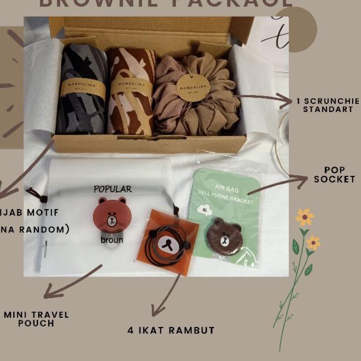 

HAMPERS LEN JILBAB | GIFT BOX HAMPERS "BROWNIE PACKAGE" | PAKET HAMPERS | KADO HIJAB ✔ ZQD