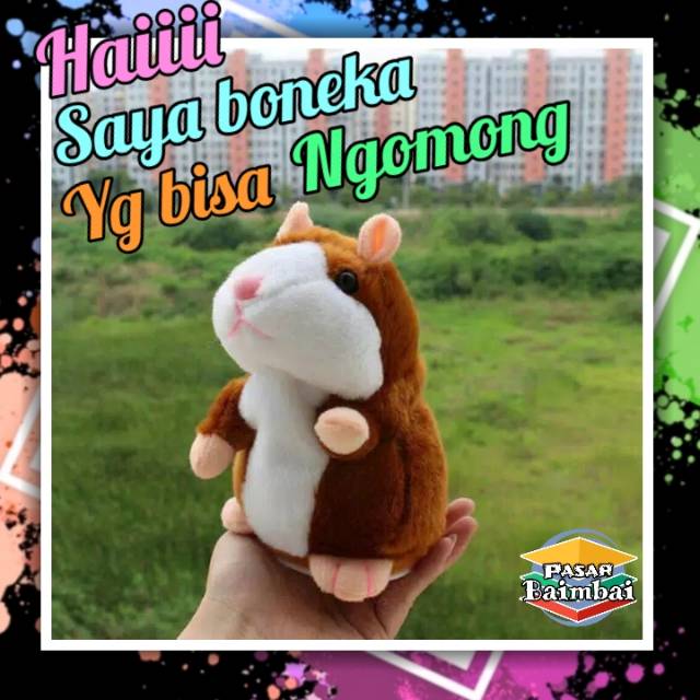 Boneka HAMSTER TALKING boneka bisa bicara TALKING HAMSTER boneka bisa ngomong bisa menirukan suara