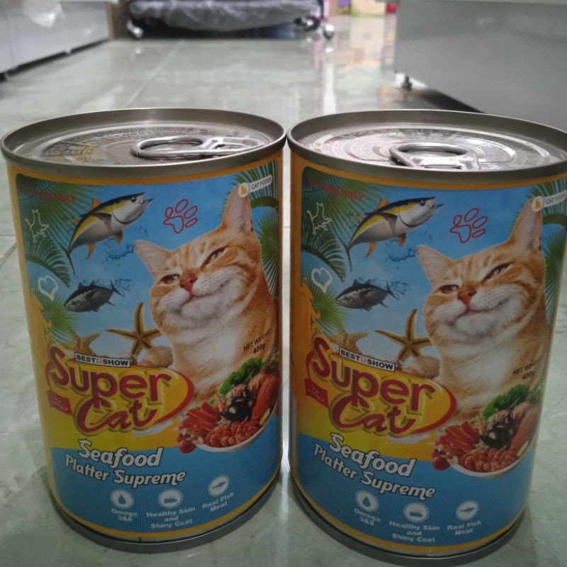 supercat wetfood kaleng seafood platter supreme 400gr