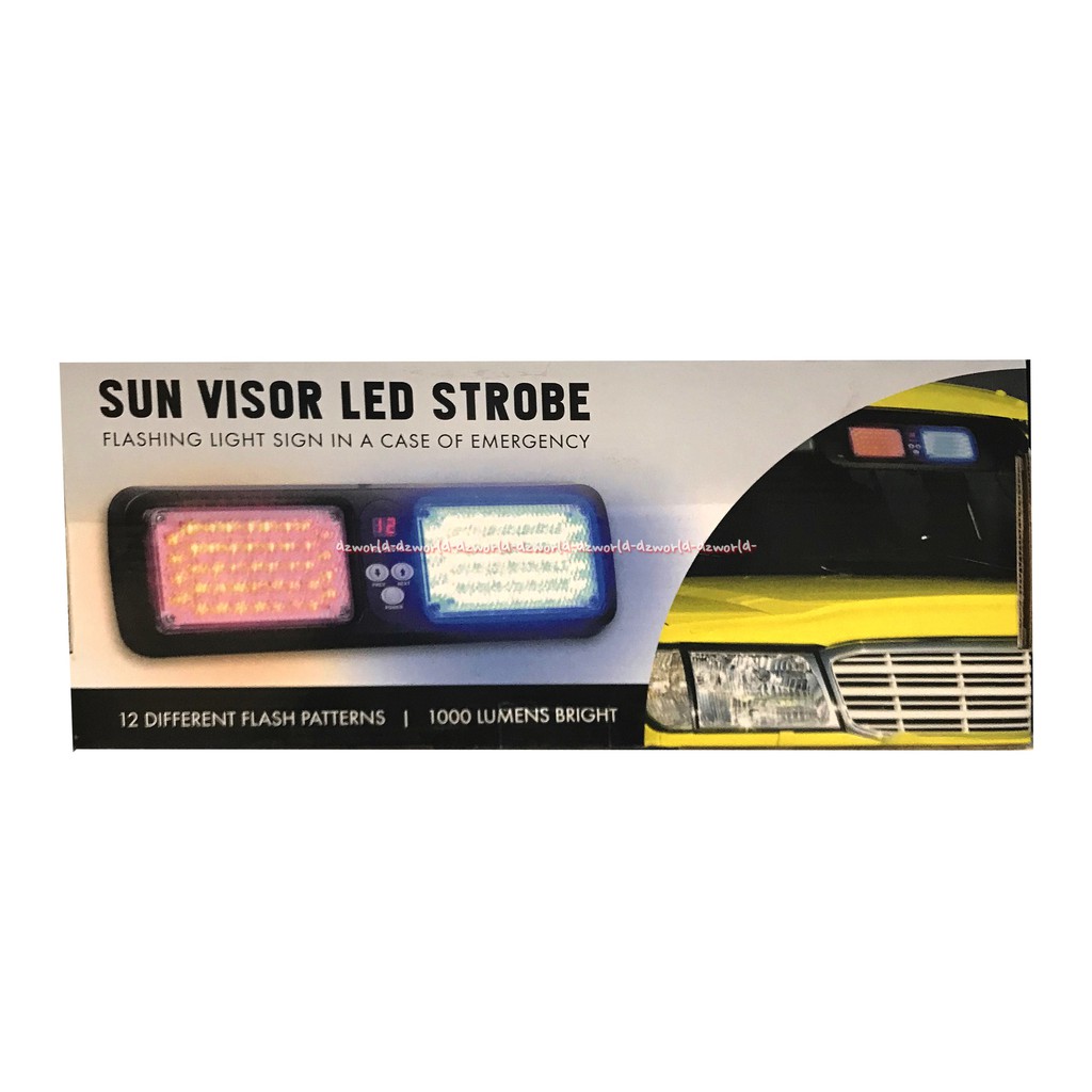 Sun Visor Led Stobe Lampu Led Untuk Mobil Cocok Buat Touring Atau Konvoi