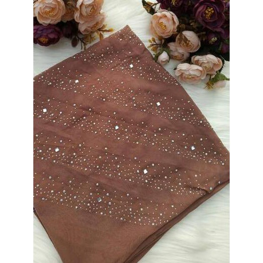 ♣ { BAYAR DITEMPAT} Segiempat Pesta Payet Swarovski Bella Bugis Square Hijab Pesta ➣