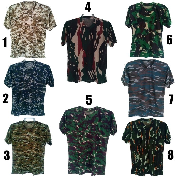 GROSIR KAOS LORENG Kaos Army Kaos Oblong TNI Tactical