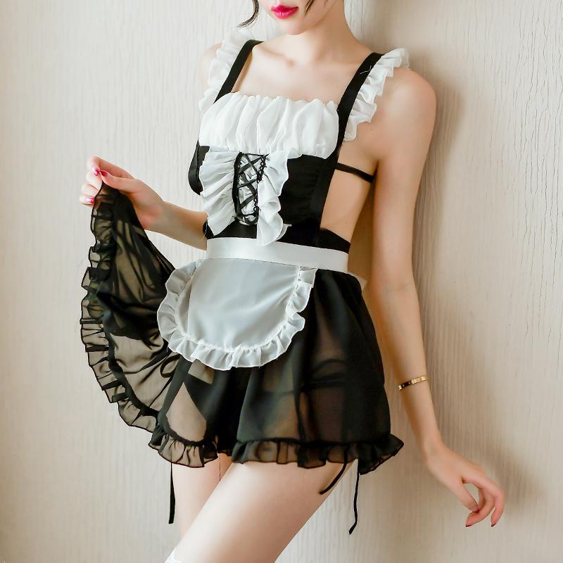 ORANGE ADULT Lingerie Hot Sexy / Lingerie Seksi Putih Hitam Costume Teddy Sailor Maid Pelayan 5185