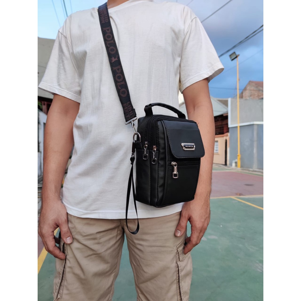 Tas Selempang Waterproof Original Polo Amstar Bahan Premium Tebal Slingbag Tas Pria Wanita