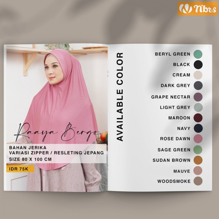 RAAYA BERGO  NIBRAS HIJAB INSTAN