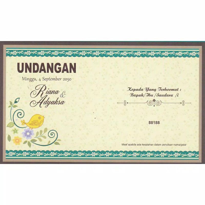 Blangko Undangan Erba 88188