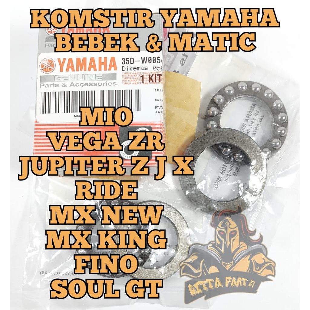 COMSTIR KOMSTIR YAMAHA 35D BEARING STANG STIR KUALITAS ASLI ORIGINAL YAMAHA YGP PREISISI PAS AWET DAN DIJAMIN MANTAPJUPITER Z , VEGA R NEW , VEGA ZR , JUPITER Z1 , JUPITER MX , MX KING , MX NEW , MIO , MIO SOUL , FINO , MIO J , MIO M3 , MIO Z MIO S SOUL