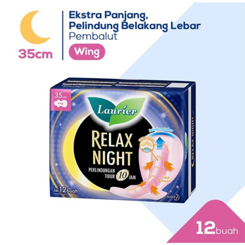 LAURIER Pembalut Relax Wings Extra 35cm Isi 12 Pcs