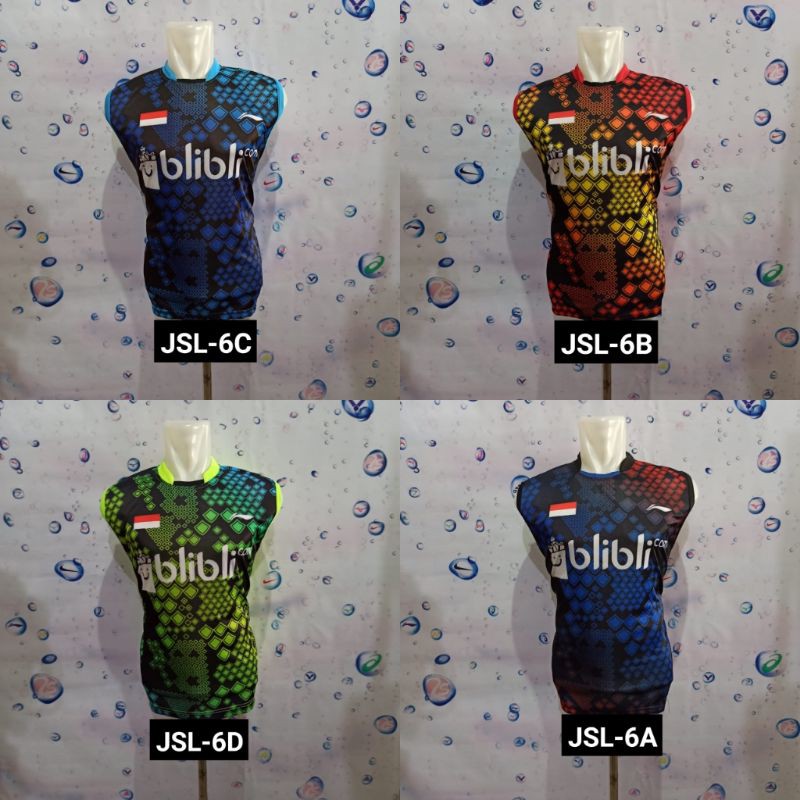 Baju olahraga badminton singlet jersey badminton jersey seragam badminton baju bulutangkis