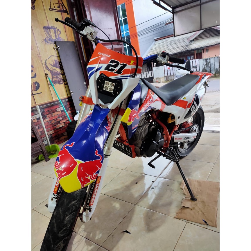 Stiker Motor Decal Full Body Klx Crf Gordon Sticker Motif Red Bull