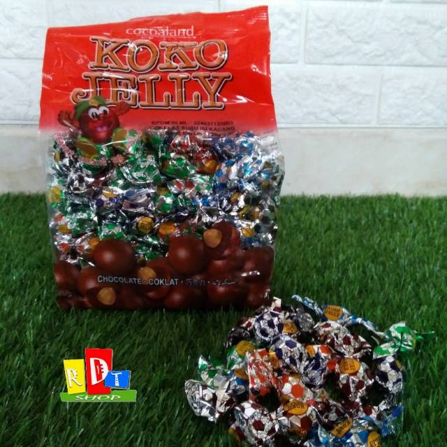 Koko Jelly 750 Gr Malaysia Permen Coklat Isi Kacang Cocoaland Chocolate Peanut Koko Jelly