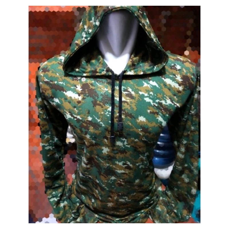 Hoodie loreng panjang