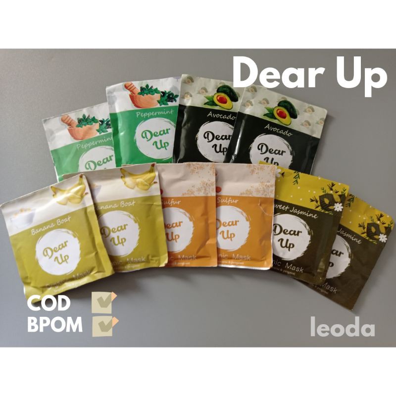 Masker Organik BPOM dear up - - masker dear up masker wajah organik