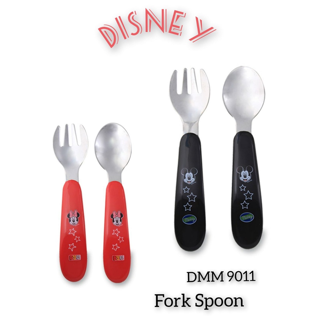 LustyBunny Disney Fork &amp; Spoon Lusty Bunny Disney Sendok Garpu Fork and Spoon Stainless DMM-9011 Mickey Minnie Bunny Disney