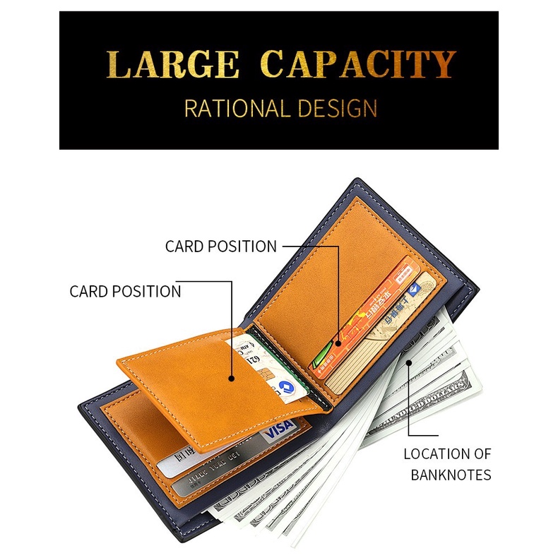 IMPOR DEABOLAR K3274 DOMPET LIPAT PRIA TEBAL RFID WALLET FOLD GOOD QUALITY