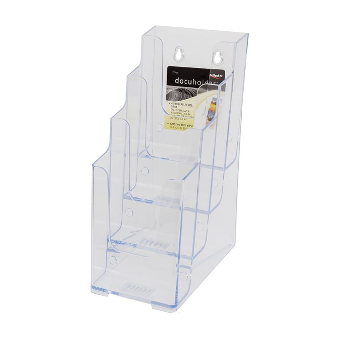 

Acrylic Deflecto Docuholder 4- tier Leaflet 1/3 A4 size