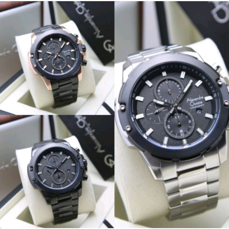 Original Alexandre christie jam tangan pria ac6583/ac 6583/ 6583