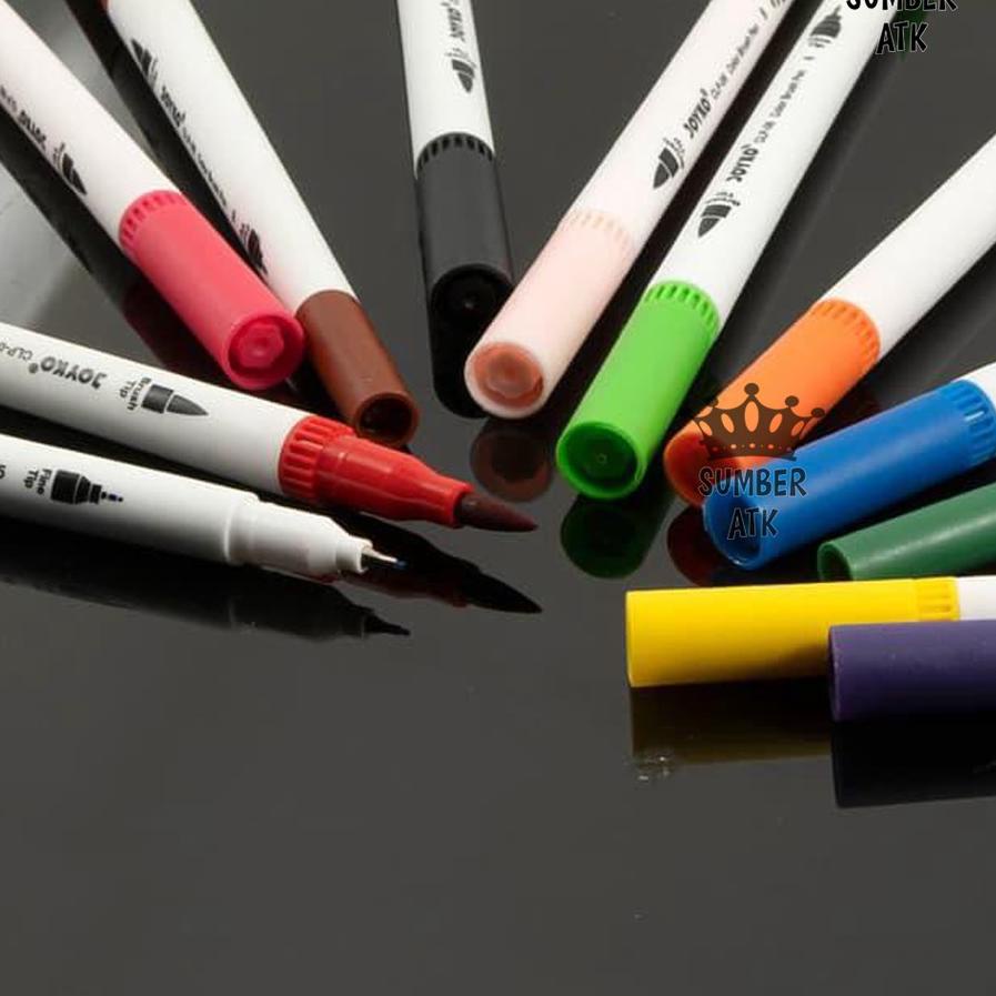 

COD,E@311|⭐ Color Brush Pen / Pena Kuas Warna Joyko CLP-06 / 12 Warna / Color⭐trimss.ya