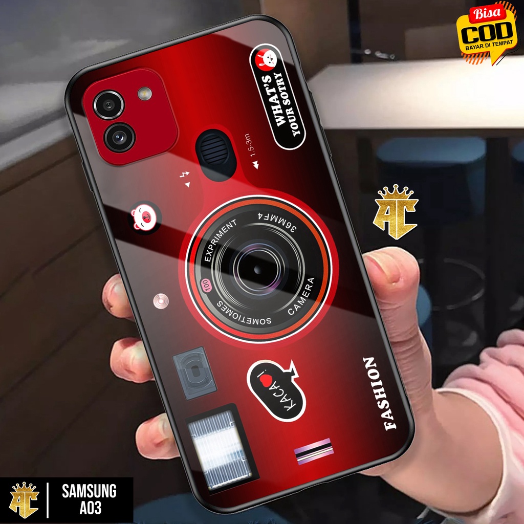 Case SAMSUNG A03 - Casing SAMSUNG A03 Terbaru 2021 AERO CASE [ MOTIF CAMERA ] Silikon SAMSUNG A03  -